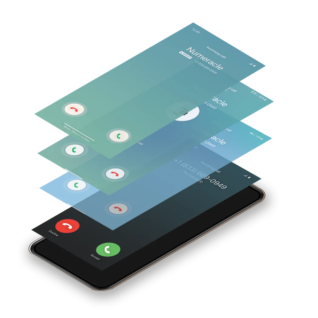 Numeracle branded call screens